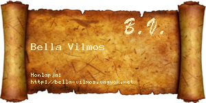 Bella Vilmos névjegykártya